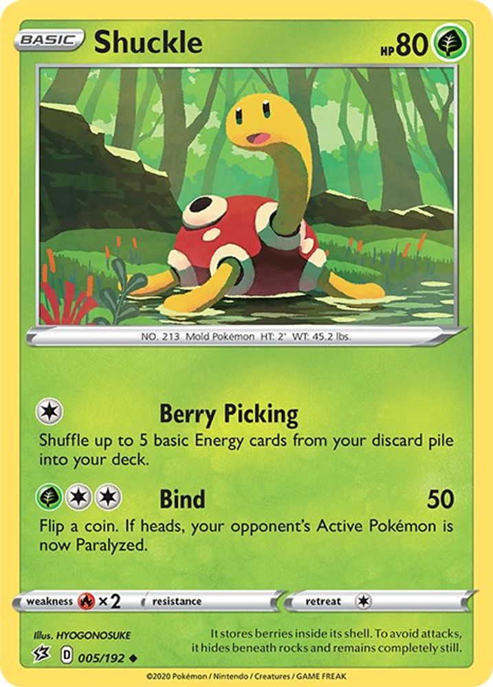 Shuckle 005  - Reverse Holofoil SWSH02 Rebel Clash - Uncommon