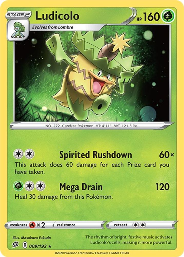 Ludicolo 009  SWSH02 Rebel Clash - Rare