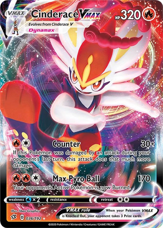 Cinderace VMAX 036  - Holofoil SWSH02 Rebel Clash - Ultra Rare