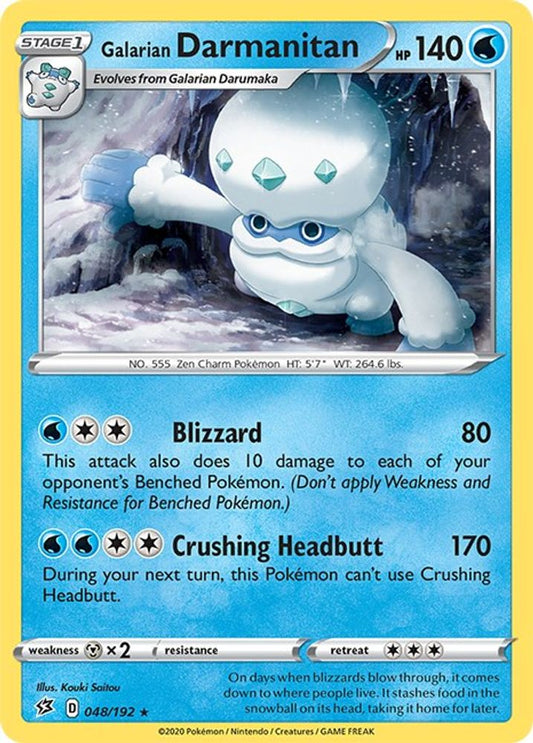 Galarian Darmanitan 048  SWSH02 Rebel Clash - Rare