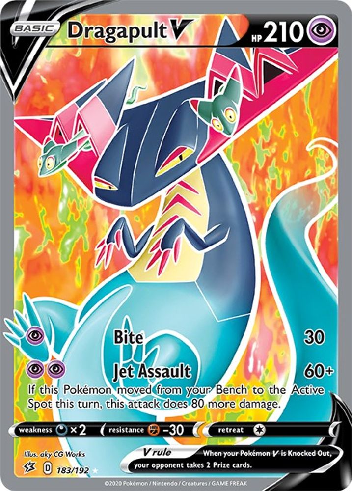Dragapult V (Full Art) 183/192  - Holofoil SWSH02 Rebel Clash - Ultra Rare