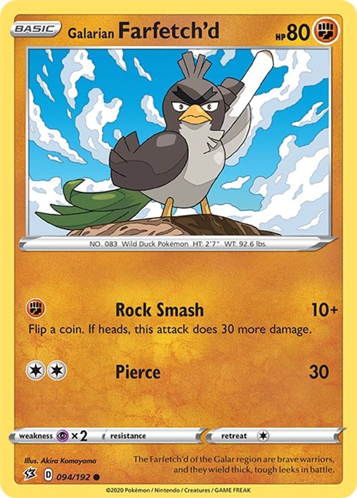 Galarian Farfetch'd 094  SWSH02 Rebel Clash - Common