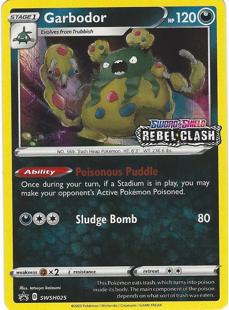 Garbodor - SWSH025 (Prerelease)  - Holofoil SWSH Sword & Shield Promo Cards - Promo