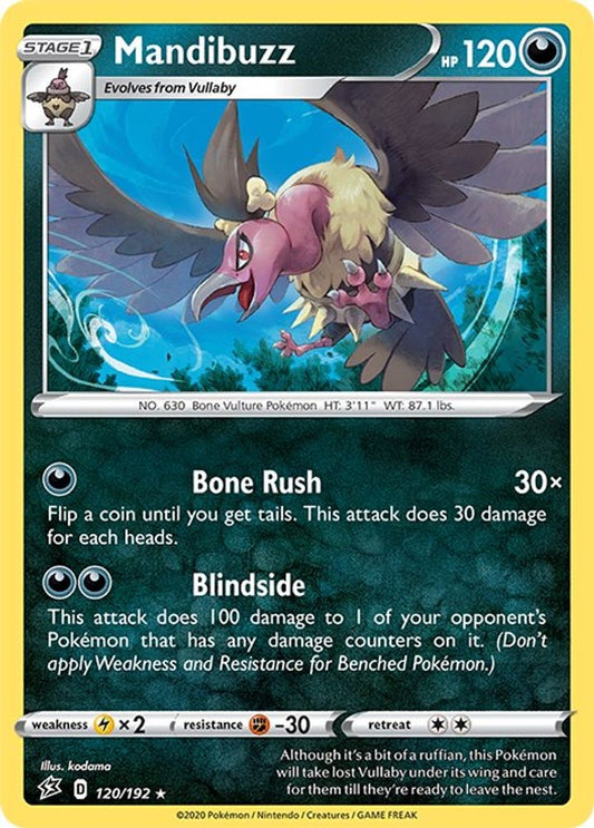 Mandibuzz 120  - Reverse Holofoil SWSH02 Rebel Clash - Rare