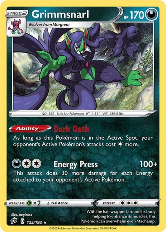 Grimmsnarl 125  - Reverse Holofoil SWSH02 Rebel Clash - Holo Rare
