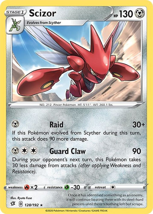 Scizor 128  SWSH02 Rebel Clash - Rare