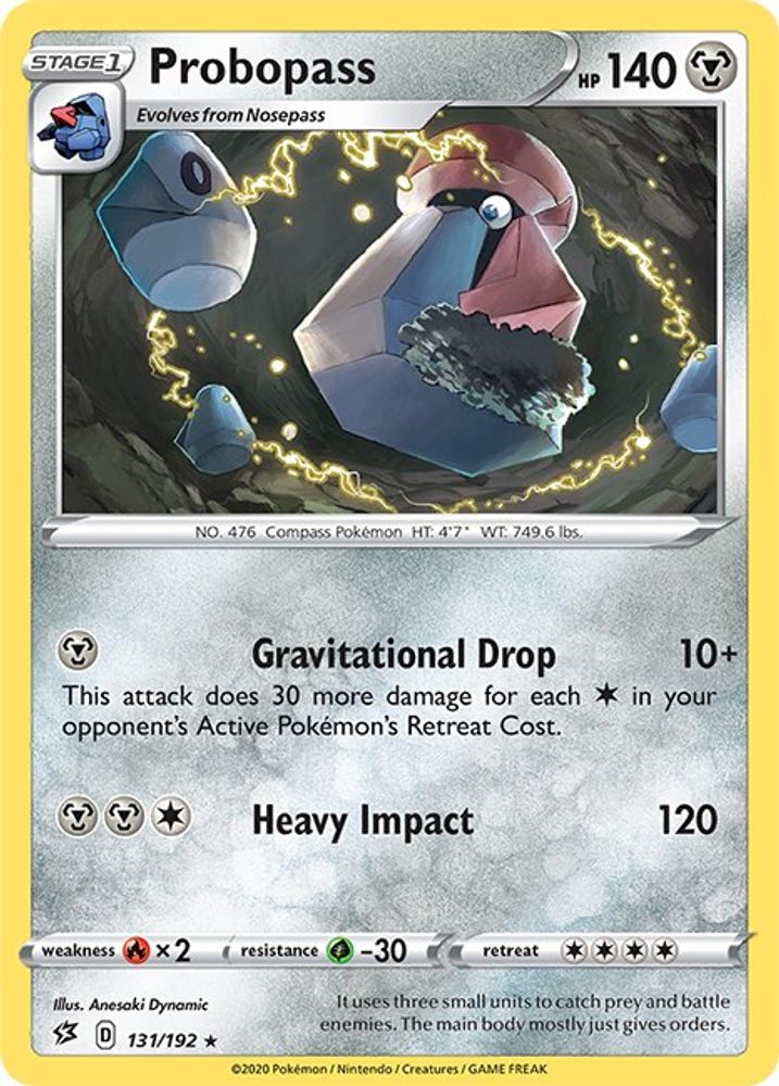Probopass/192  - Reverse Holofoil SWSH02 Rebel Clash - Rare