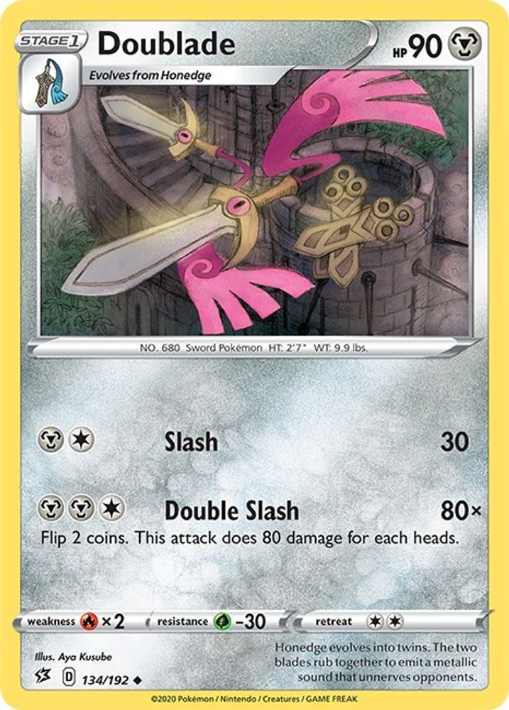 Doublade 134  SWSH02 Rebel Clash - Uncommon