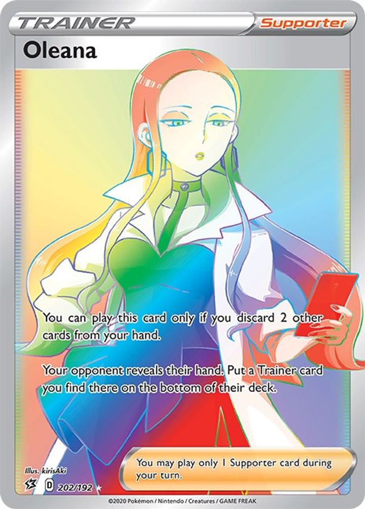 Oleana (Secret)/192  - Holofoil SWSH02 Rebel Clash - Secret Rare