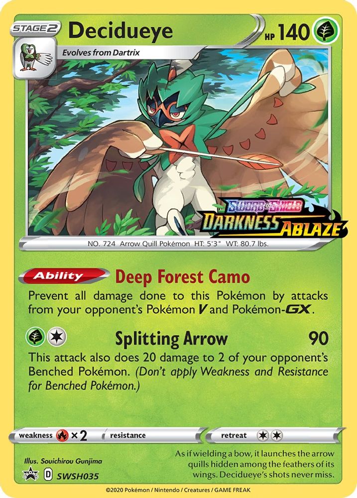 Decidueye - SWSH035 (Prerelease)  - Holofoil SWSH Sword & Shield Promo Cards - Promo
