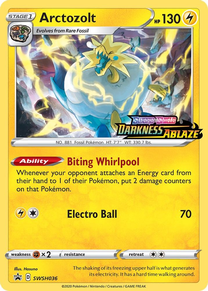Arctozolt - SWSH036 (Prerelease)  - Holofoil SWSH Sword & Shield Promo Cards - Promo