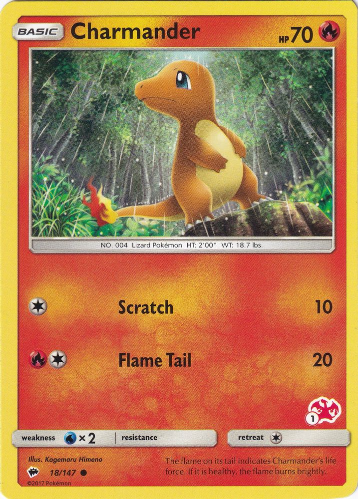 Charmander - 18/147 (#1 Charizard Stamped)/147  Battle Academy - Promo