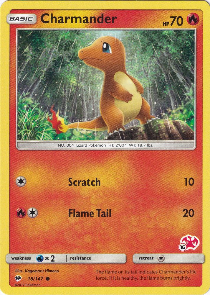 Charmander (#16 Charizard Stamped) 018/147  Battle Academy - Promo