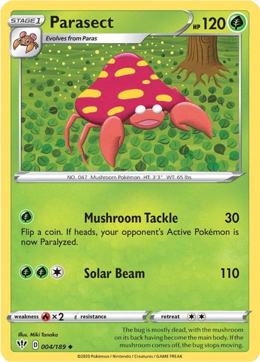 Parasect 004  SWSH03 Darkness Ablaze - Uncommon