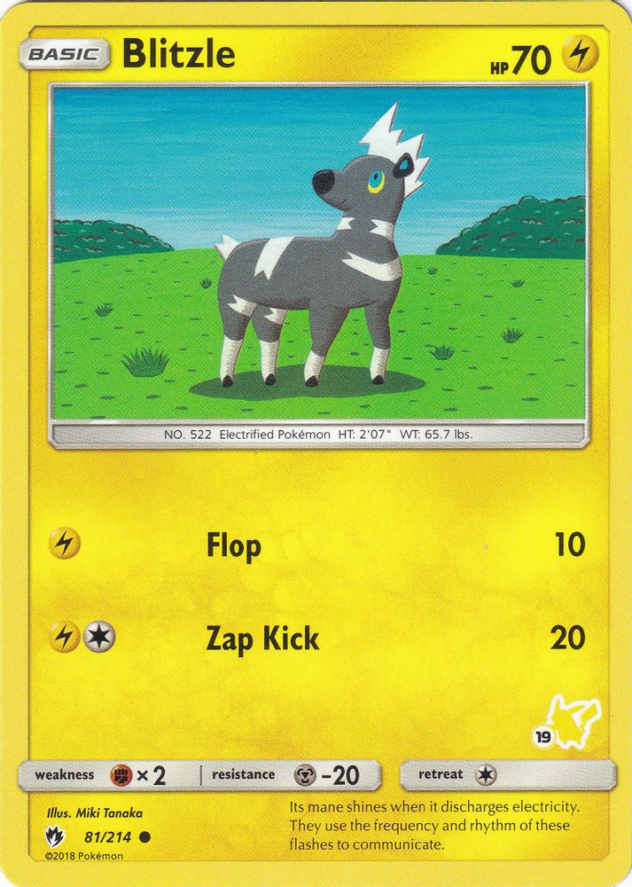 Blitzle - 81/214 (#19 Pikachu Stamped)/214  Battle Academy - Promo