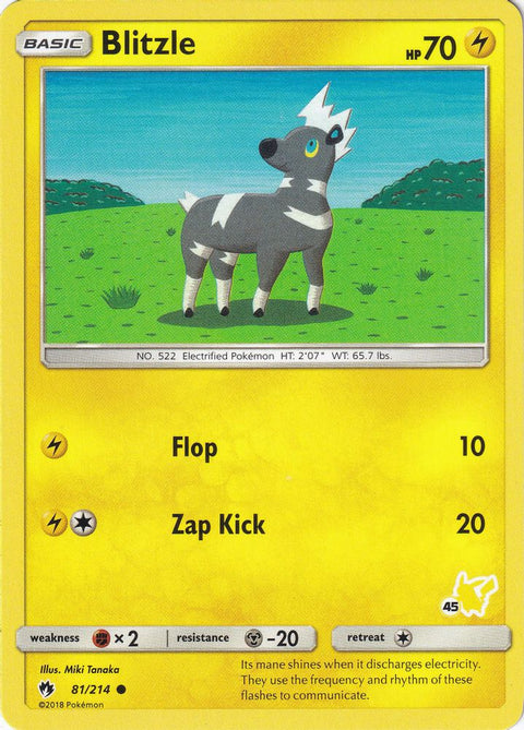 Blitzle - 81/214 (#45 Pikachu Stamped)/214  Battle Academy - Promo