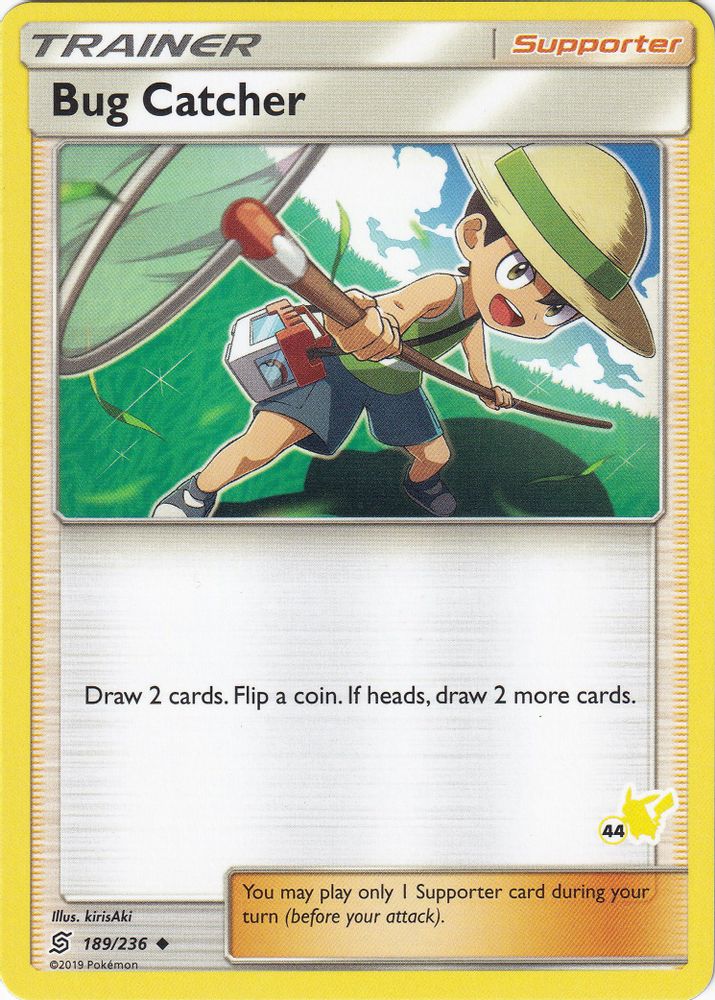 Bug Catcher - 189/236 (#44 Pikachu Stamped)/236  Battle Academy - Promo