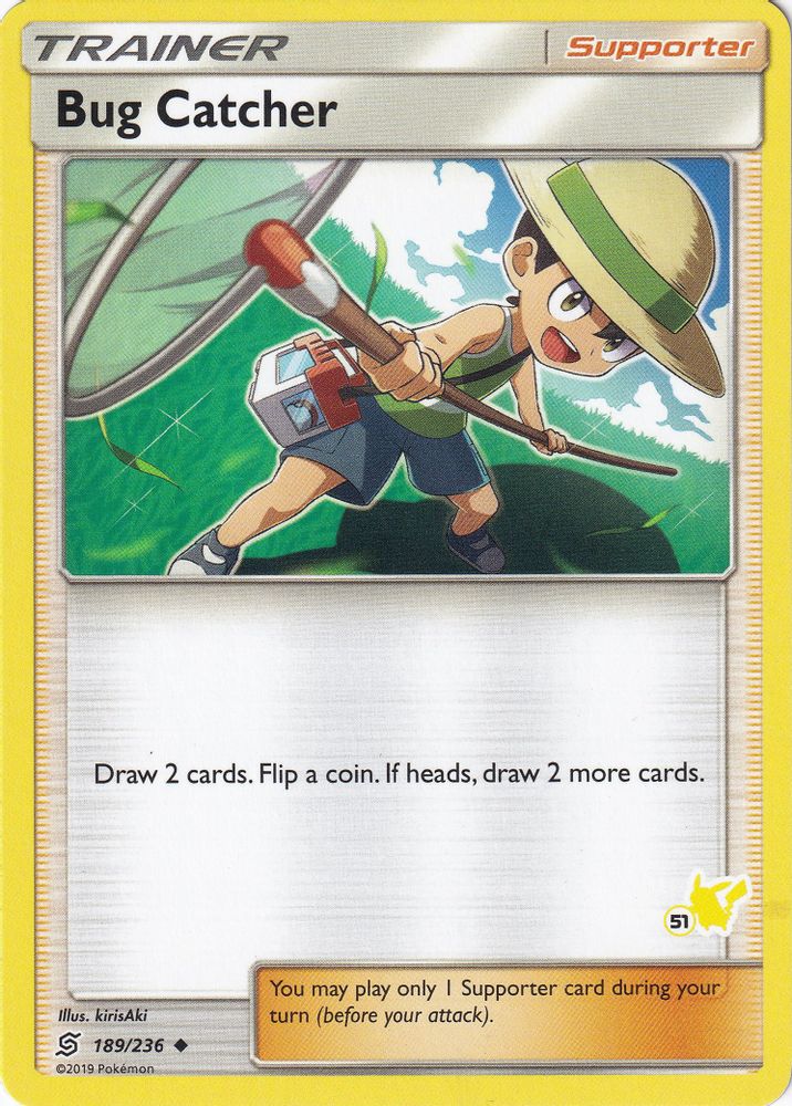 Bug Catcher - 189/236 (#51 Pikachu Stamped)/236  Battle Academy - Promo