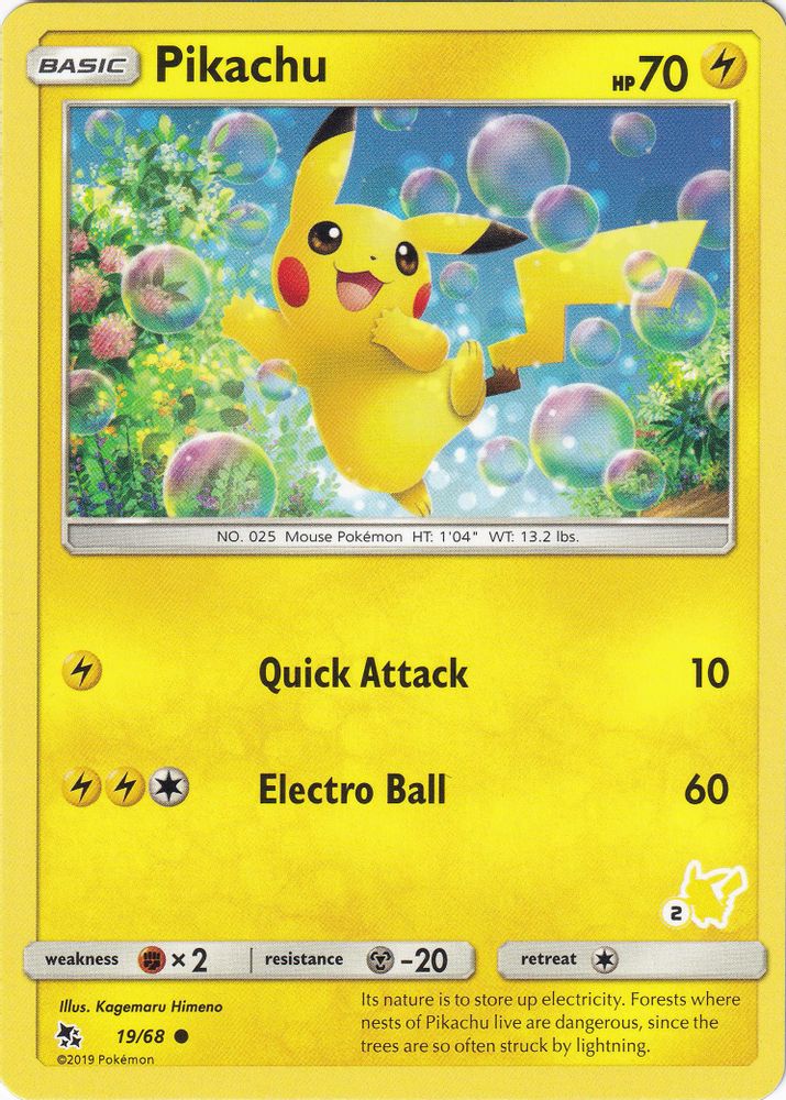Pikachu - 19/68 (#2 Pikachu Stamped)/068  Battle Academy - Promo