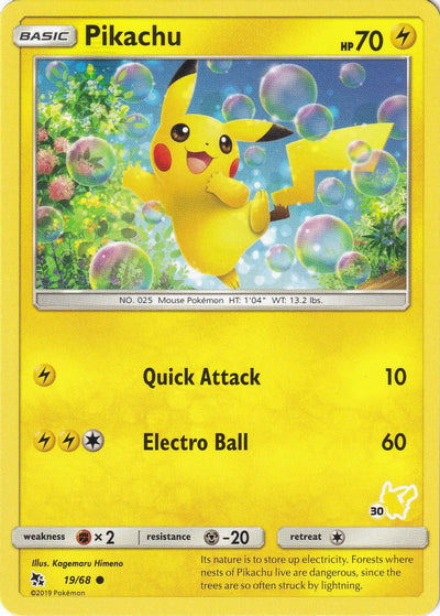 Pikachu (#30 Pikachu Stamped) 019/068  Battle Academy - Promo