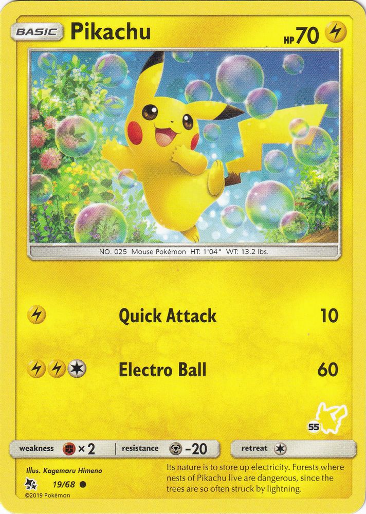 Pikachu (#55 Pikachu Stamped) 019/068  Battle Academy - Promo