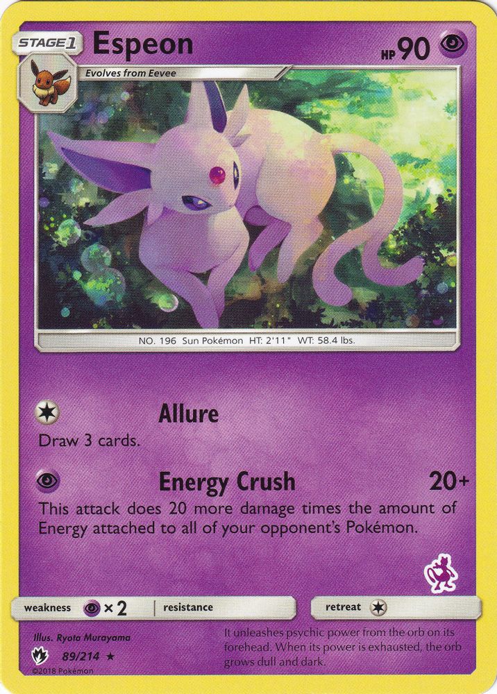 Espeon (Mewtwo Stamped) 089/214  Battle Academy - Promo