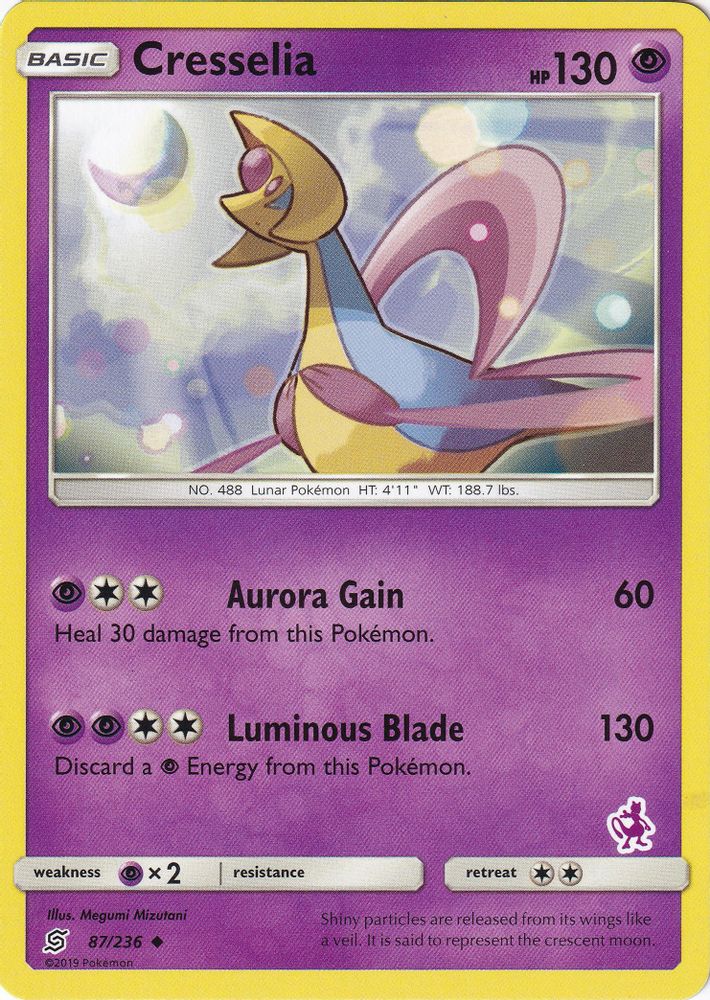Cresselia - 87/236 (Mewtwo Stamped)/236  Battle Academy - Promo
