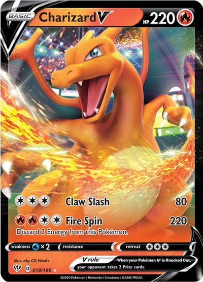 Charizard V 019 - Holofoil SWSH03 Darkness Ablaze - Ultra Rare