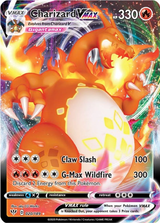 Charizard VMAX 020  - Holofoil SWSH03 Darkness Ablaze - Ultra Rare