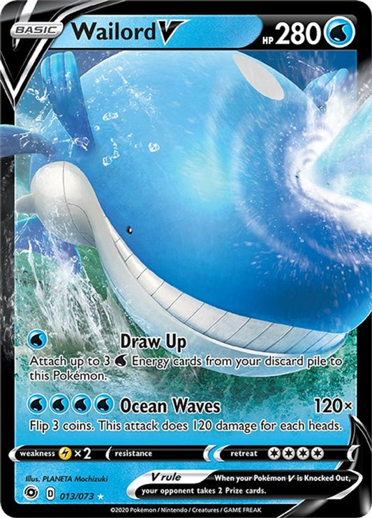 Wailord V 013  - Holofoil Champions Path - Ultra Rare