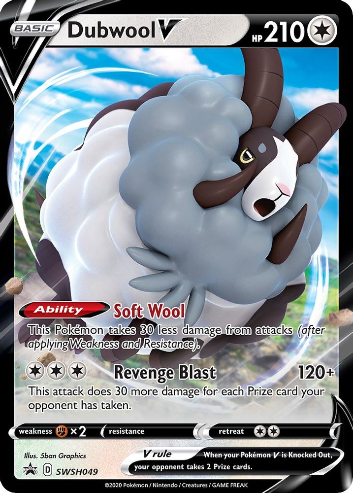 Dubwool V SWSH049  - Holofoil SWSH Sword & Shield Promo Cards - Promo