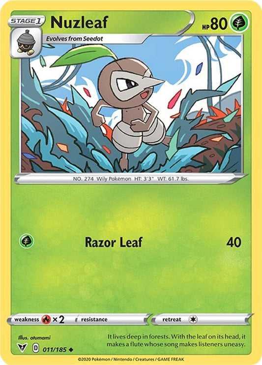 Nuzleaf 011  SWSH04 Vivid Voltage - Uncommon