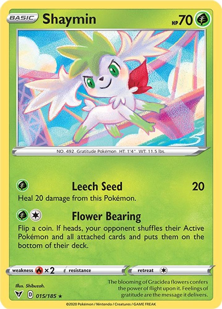 Shaymin 015  - Holofoil SWSH04 Vivid Voltage - Holo Rare