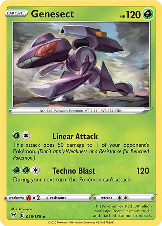 Genesect 016  - Holofoil SWSH04 Vivid Voltage - Holo Rare