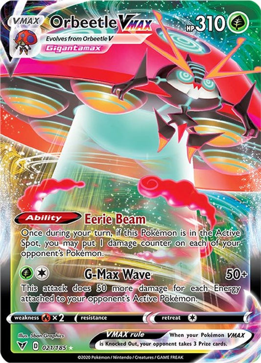 Orbeetle VMAX 021  - Holofoil SWSH04 Vivid Voltage - Ultra Rare