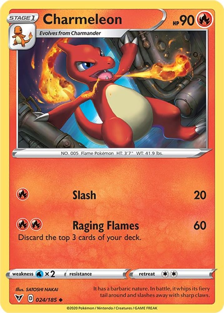 Charmeleon 024  - Reverse Holofoil SWSH04 Vivid Voltage - Uncommon