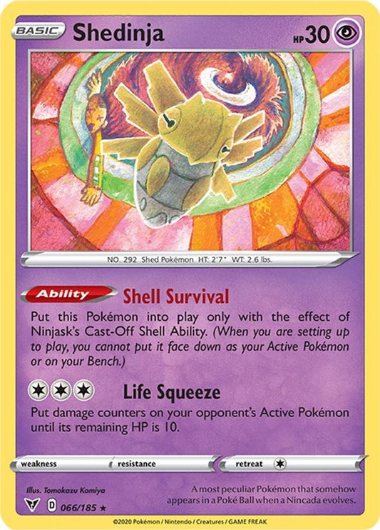 Shedinja 066  - Reverse Holofoil SWSH04 Vivid Voltage - Rare