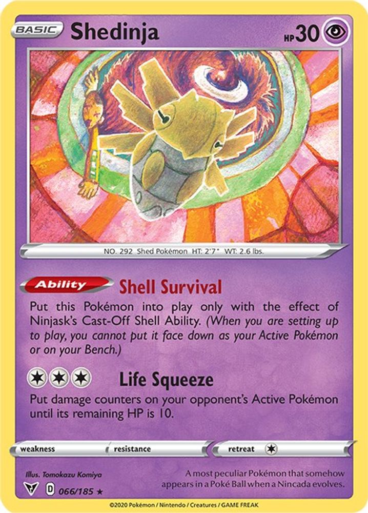 Shedinja 066  - Reverse Holofoil SWSH04 Vivid Voltage - Rare