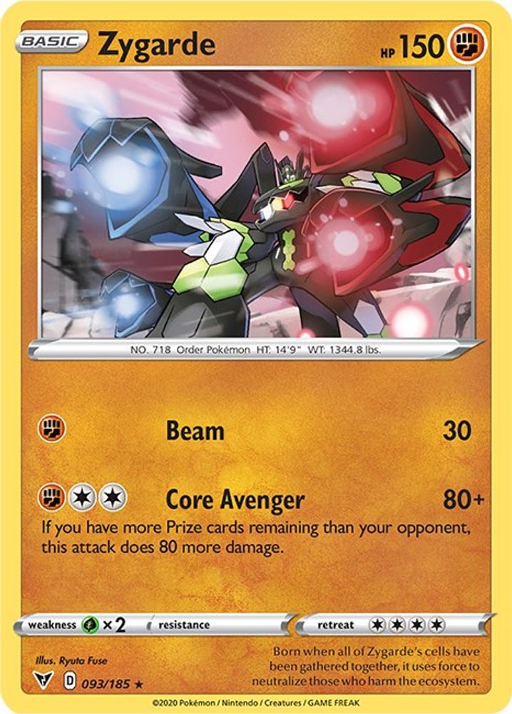 Zygarde 093  - Reverse Holofoil SWSH04 Vivid Voltage - Holo Rare
