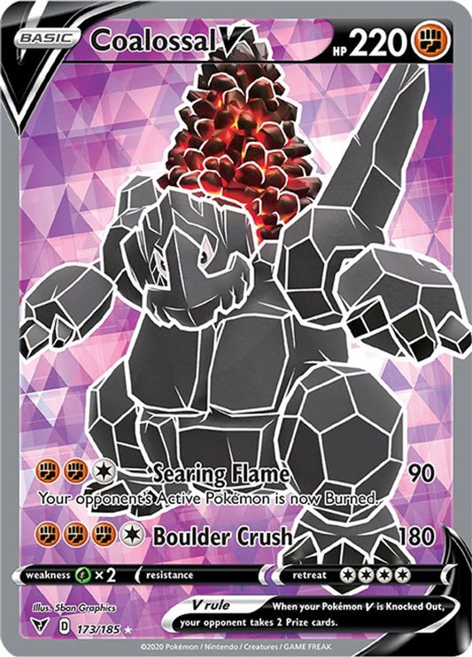 Coalossal V (Full Art) 173  - Holofoil SWSH04 Vivid Voltage - Ultra Rare