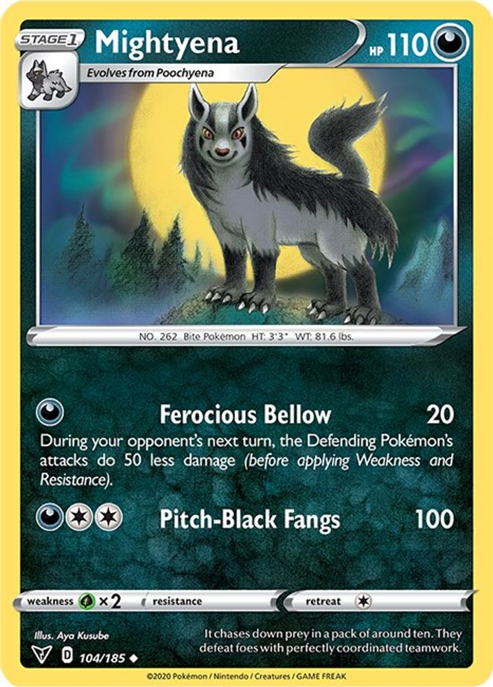 Mightyena 104  SWSH04 Vivid Voltage - Uncommon