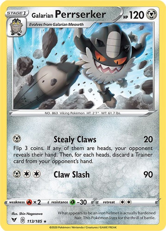 Galarian Perrserker 113  SWSH04 Vivid Voltage - Rare