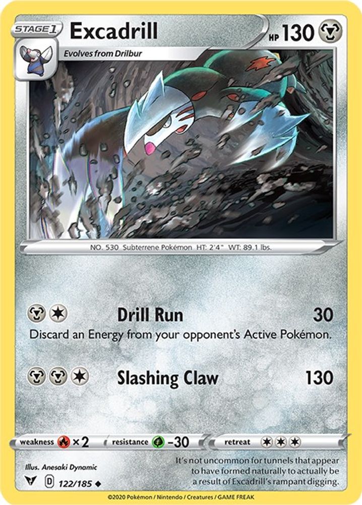 Excadrill 122  SWSH04 Vivid Voltage - Uncommon