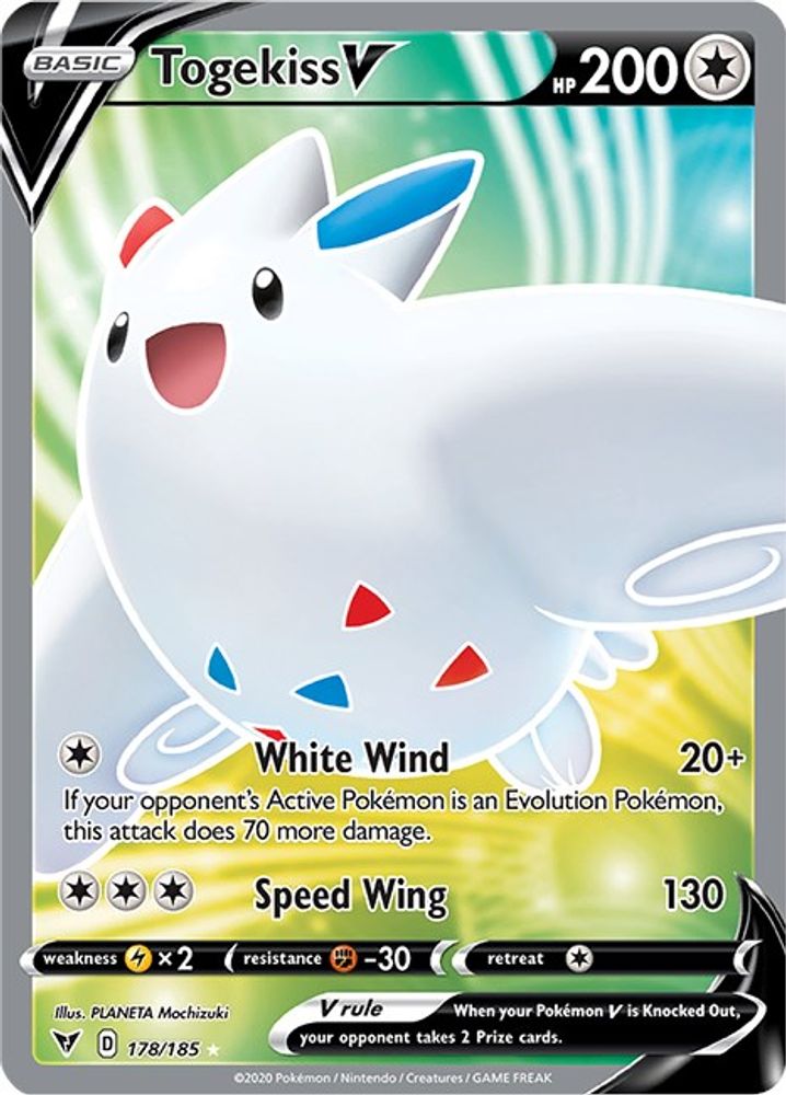 Togekiss V (Full Art) 178  - Holofoil SWSH04 Vivid Voltage - Ultra Rare