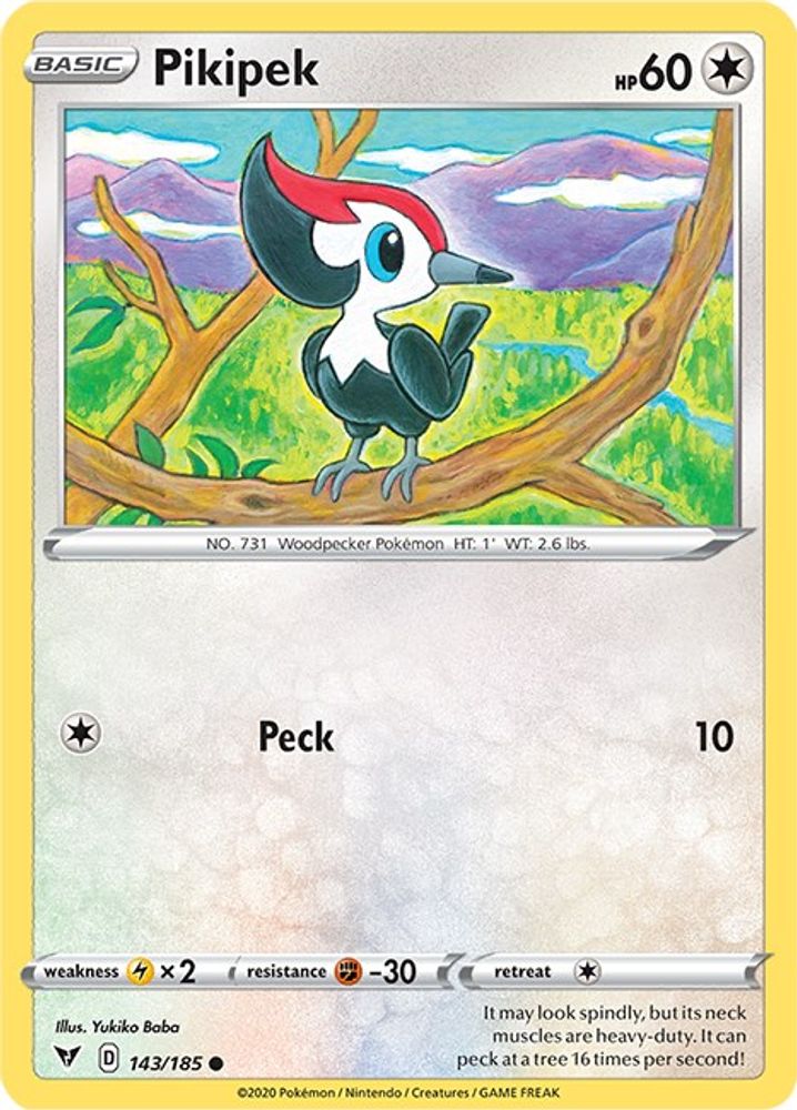 Pikipek 143  - Reverse Holofoil SWSH04 Vivid Voltage - Common