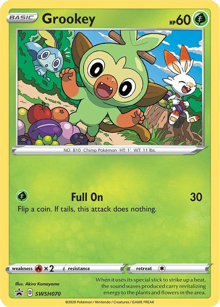Grookey SWSH070  - Holofoil SWSH Sword & Shield Promo Cards - Promo
