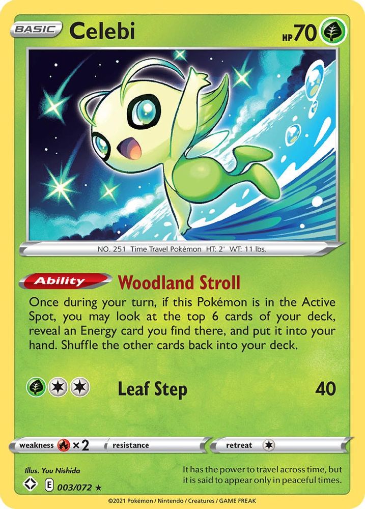Celebi 003  - Reverse Holofoil Shining Fates - Rare