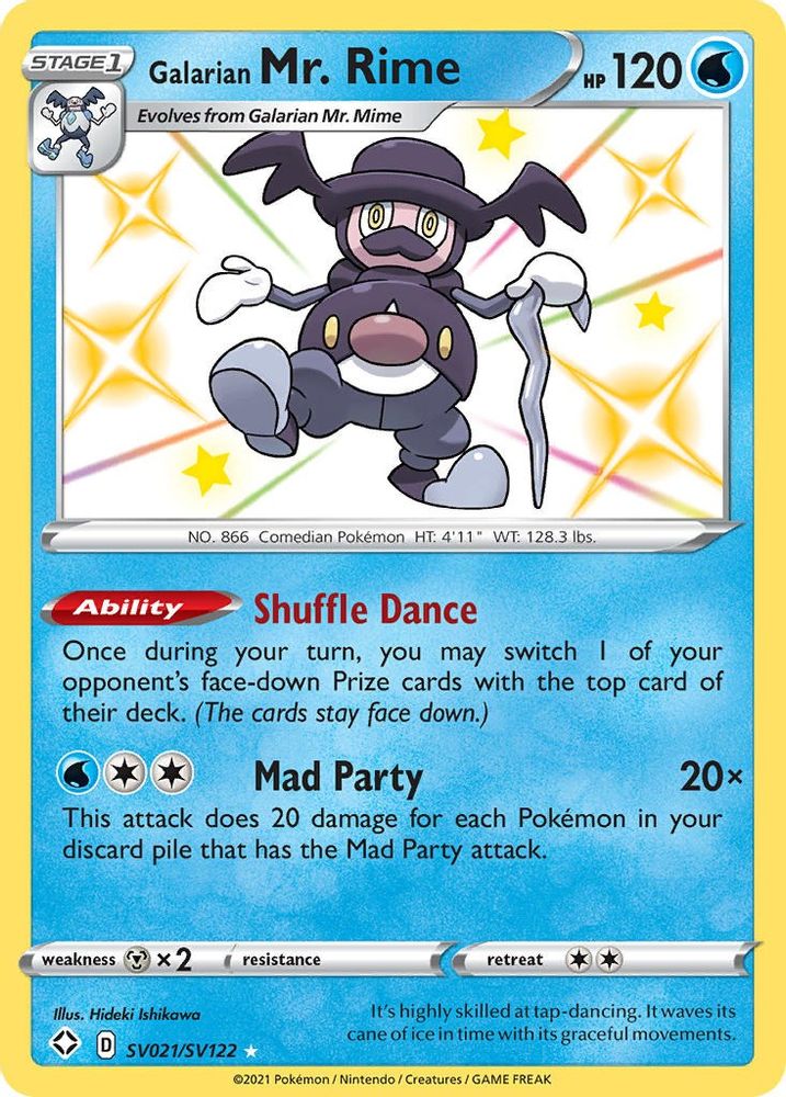 Galarian Mr. Rime SV021  - Holofoil Shining Fates Shiny Vault - Shiny Holo Rare