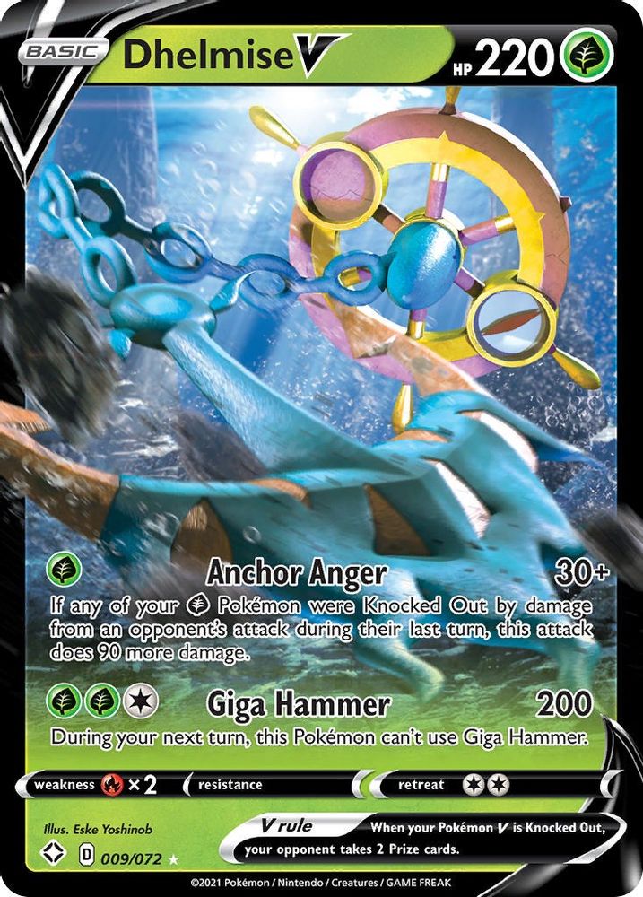 Dhelmise V 009  - Holofoil Shining Fates - Ultra Rare