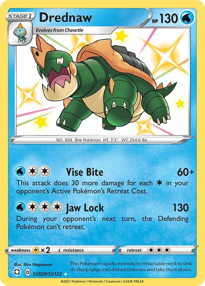 Drednaw SV029  - Holofoil Shining Fates Shiny Vault - Shiny Holo Rare